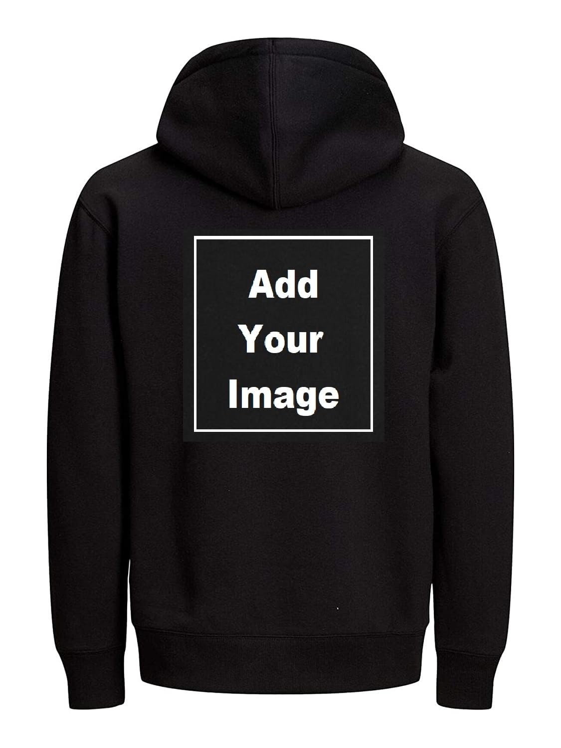 Customized and Personalized Photo Back Side On Hoodies for Men and Women Pure Cotton Black.-image-45
