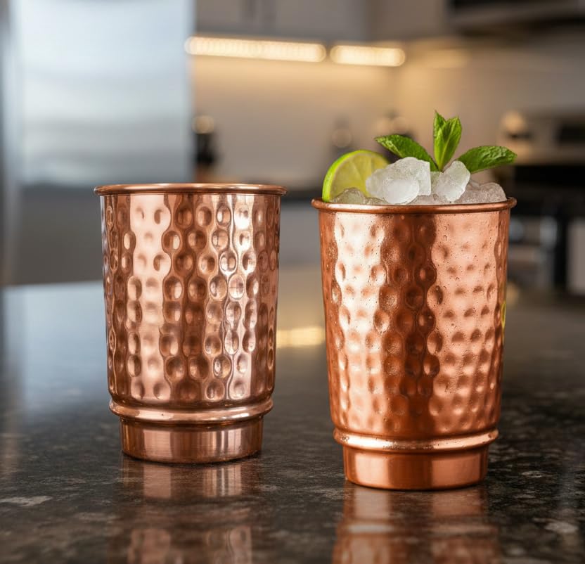 Vasos de Cobre Hechos a Mano Pack x4 miniatura 4