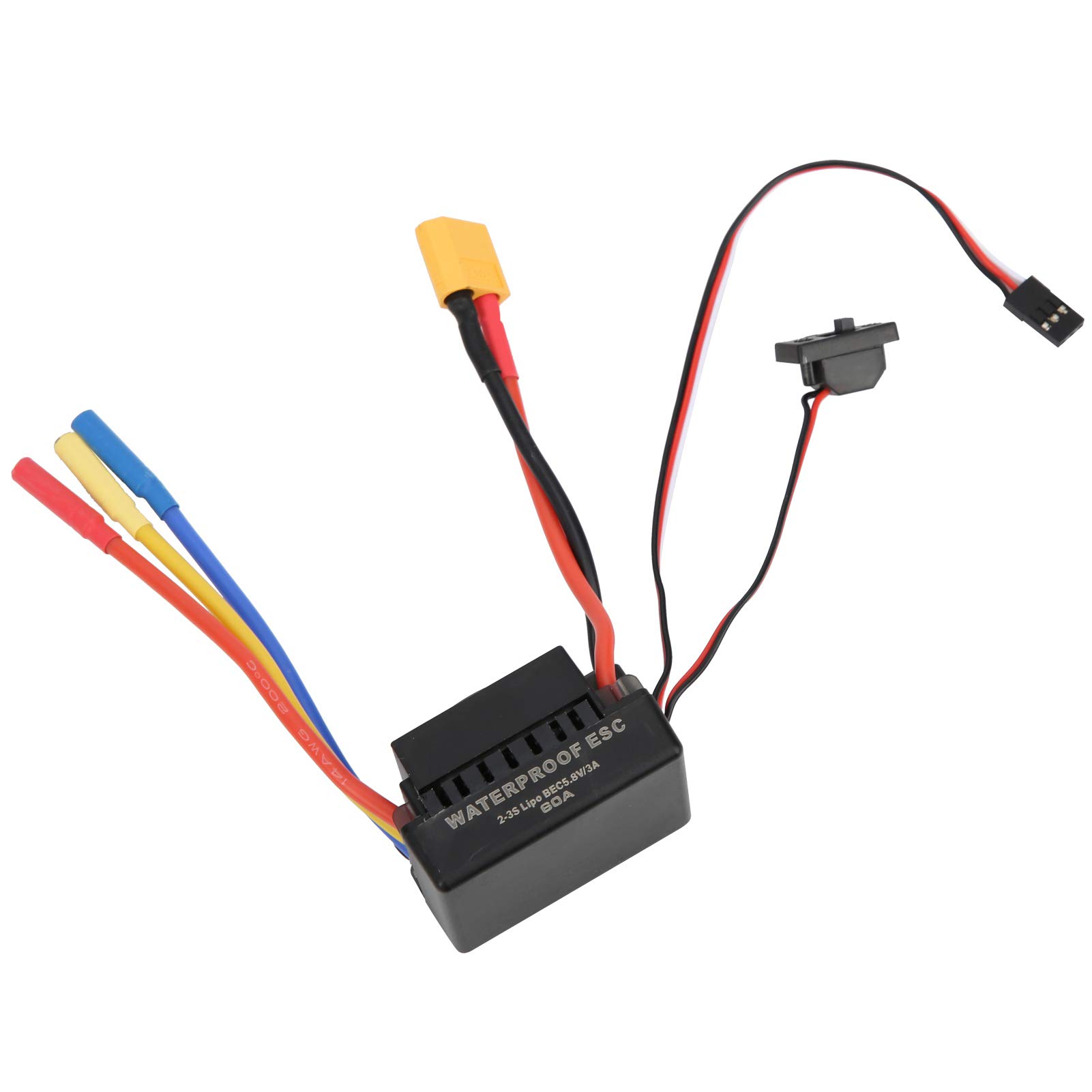 Regolatore Velocità RC, brushless ad alte prestazioni ESC 60A elettronico for gare su pista, fuoristrada, competizioni e appassionati