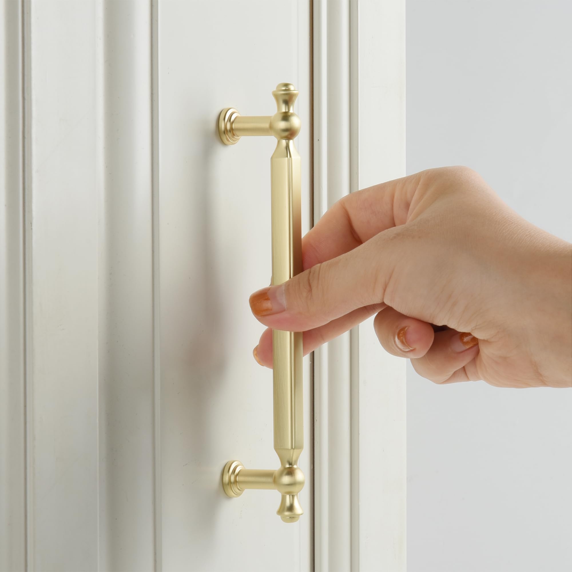 Lntyq Plaque De Traction De Porte Chinoise, Longue Durée De Vie, Motif Botanique, Poignées De Meubles En Laiton Chinois, Installation Simple Pour Armoires Pour Commodes