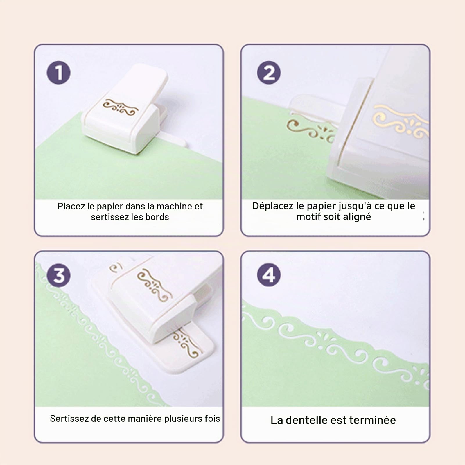 Craft Punch Success Tools Poinçon de Bordure, Motif de Défilement, Perforatrice de Papier pour Scrapbooking, Emballage de Cadeaux, Album Photo, Perforatrice de Bordure (
