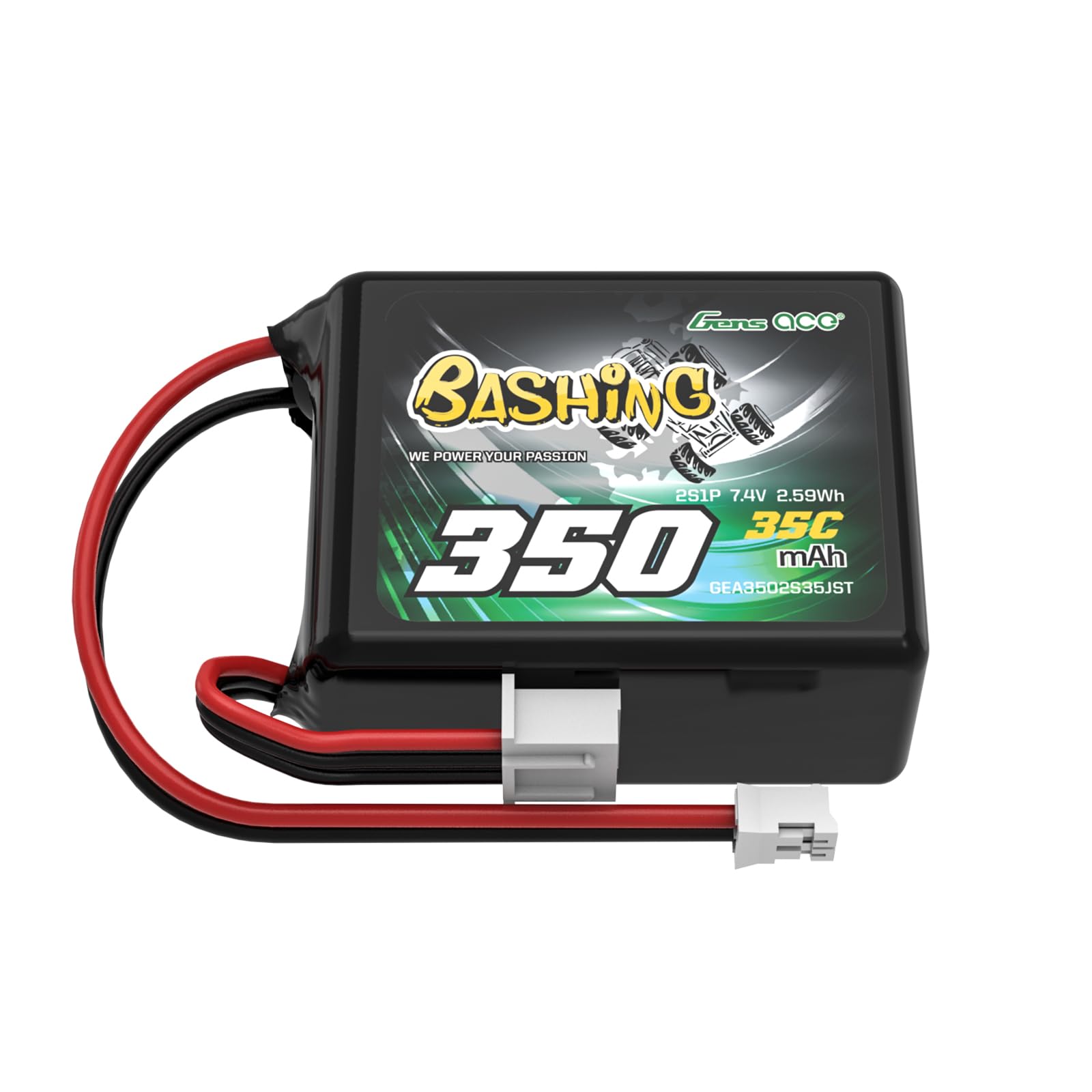 Gens ace 2S Lipo Akumulator 350 mAh 7,4 V 35C JST-PHR do Losi 1/24 RC Cars