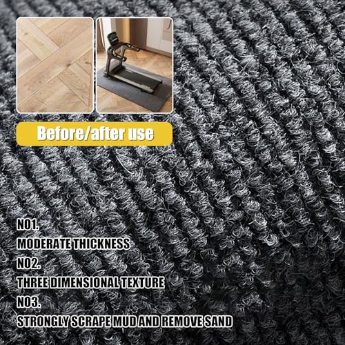Tappetino per tapis roulant per attrezzi da ginnastica, base in gomma antiscivolo, protezione per il pavimento con insonorizzazione, resistenza all'abrasione e assorbimento degli urti