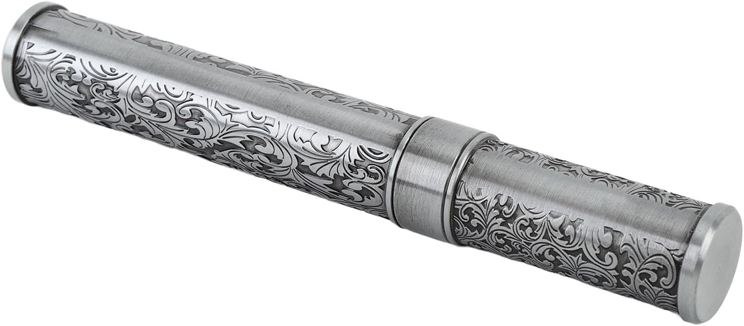 Bewinner Metal Tube Container, Storage Tube Holder Case Water Proof Lightweight Portable Excellent Sealing Performance Multifunctional for Camping (Silver)