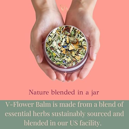 Miniatura 2 de V-Flower Balm - Bálsamo orgánico vulva, alivia la sequedad femenina, picazón, enrojecimiento, ardor, olor, rozaduras e irritación, totalmente