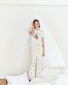 Amazon | [ジェラート ピケ] いちご柄ロングパンツ PWCP251286