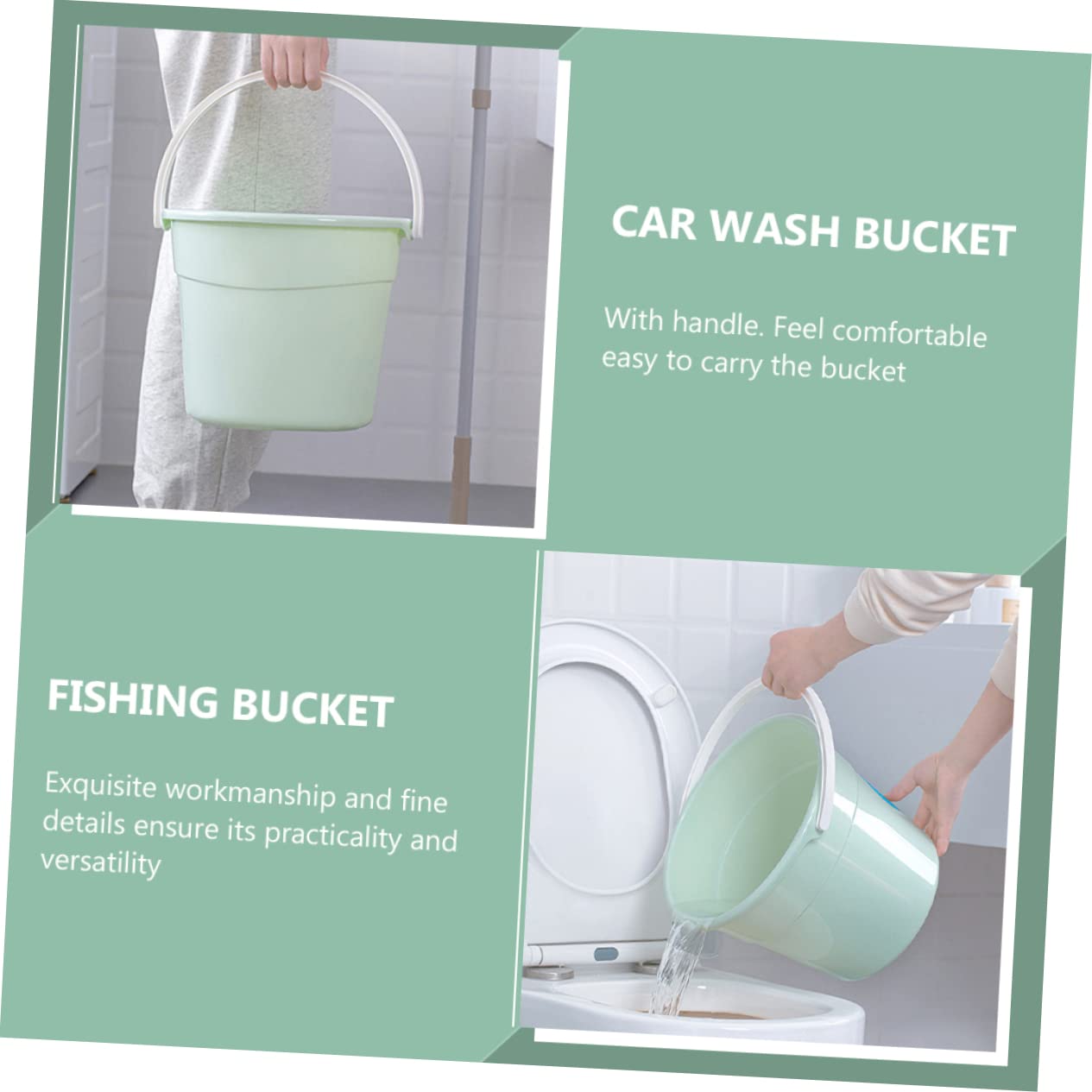 Levemolo -wasserbehälter Robuster Eimer Mit Griff Für Auto-wäsche Und Camping Für Täglichen Gebrauch Und Vielseitige Anwendungen