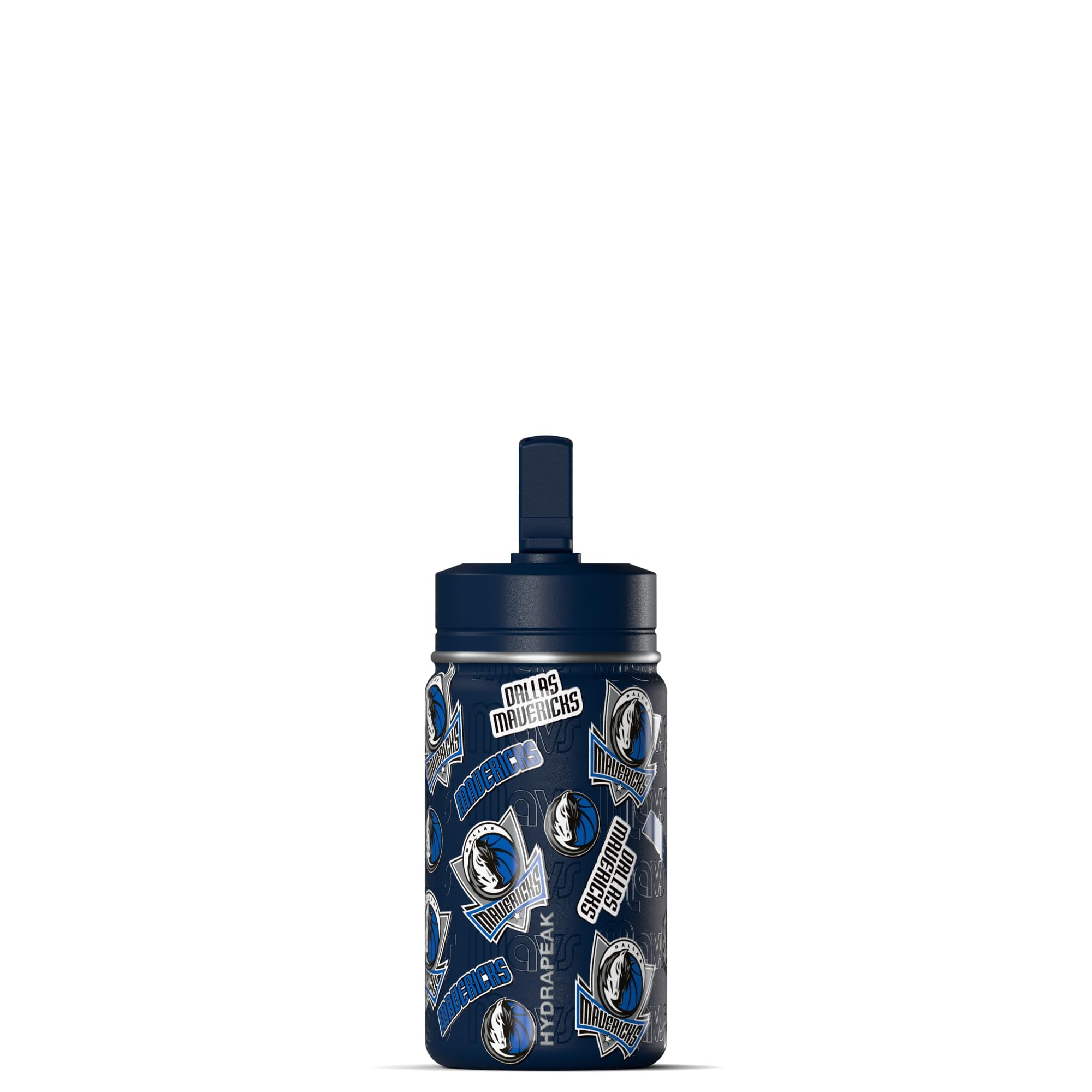 Hydrapeak x NBA Officially Licensed Dallas Mavericks 14oz Mini Kids Water Bottle with Straw Lid and Handle Reusable
