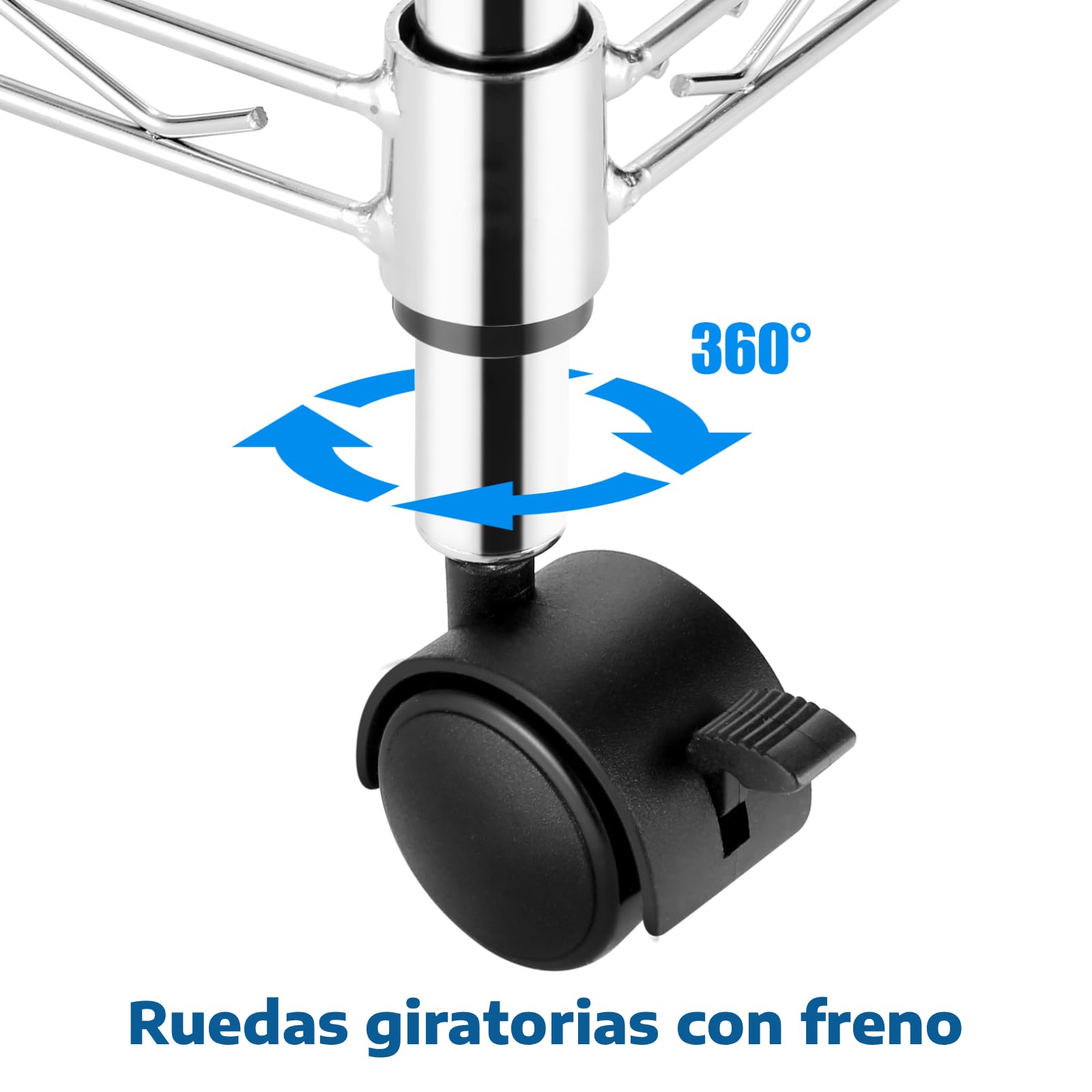 Himimi Estante de Cocina Carro de Cocina Estante de Metal Estante rodante de Acero Cromado 5 estantes con Ruedas L59 x W35 x H183cm, Plata