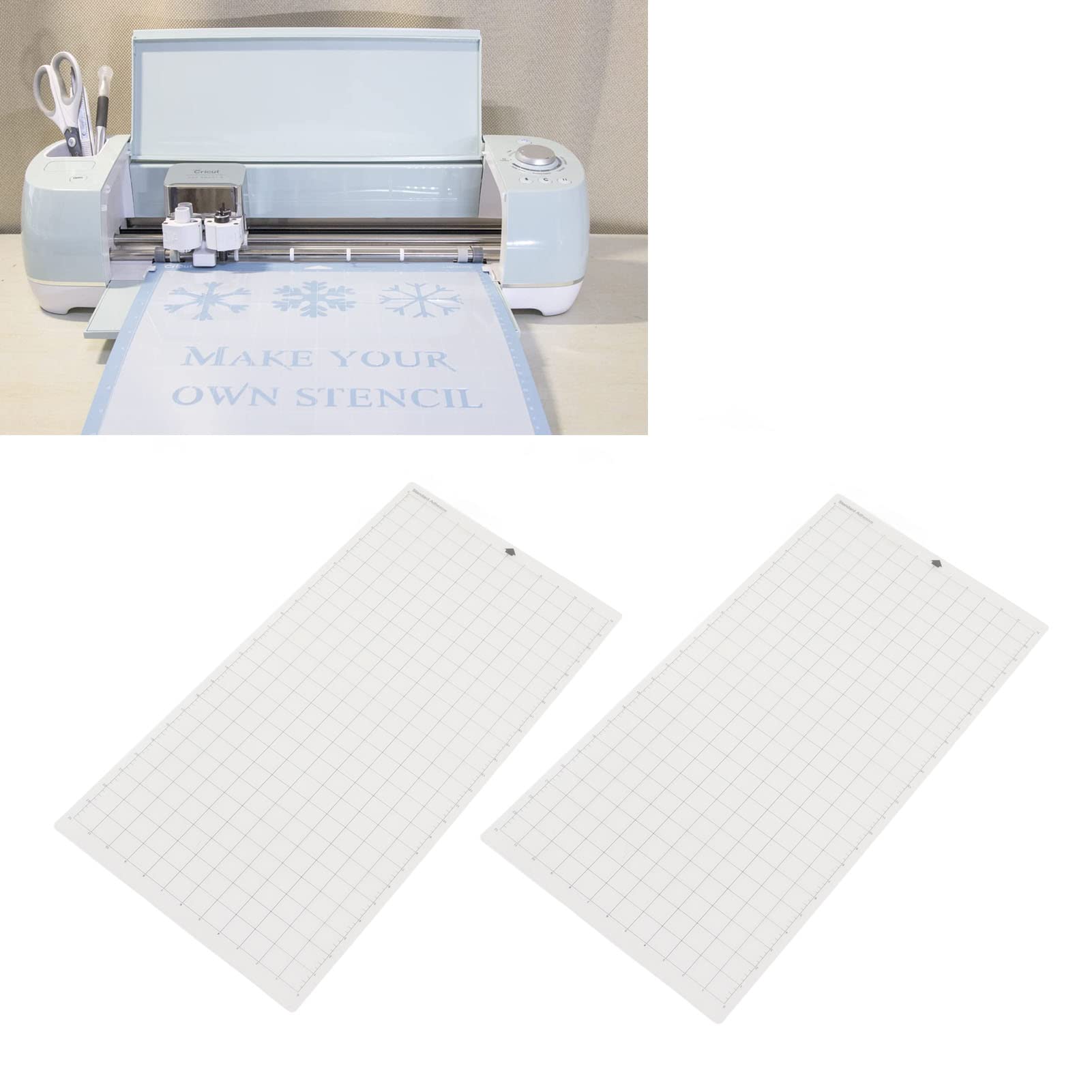 Generic Set di Tappetini da Taglio a Griglia con Fogli di Stencil da 20 Pezzi, Materiale Flessibile per un Taglio Accurato di Modelli, Adatto per L'artigianato