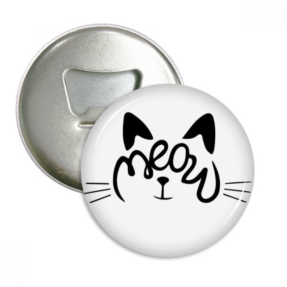 Décapsuleur aimanté chat meow rond 3 pièces pour frigo