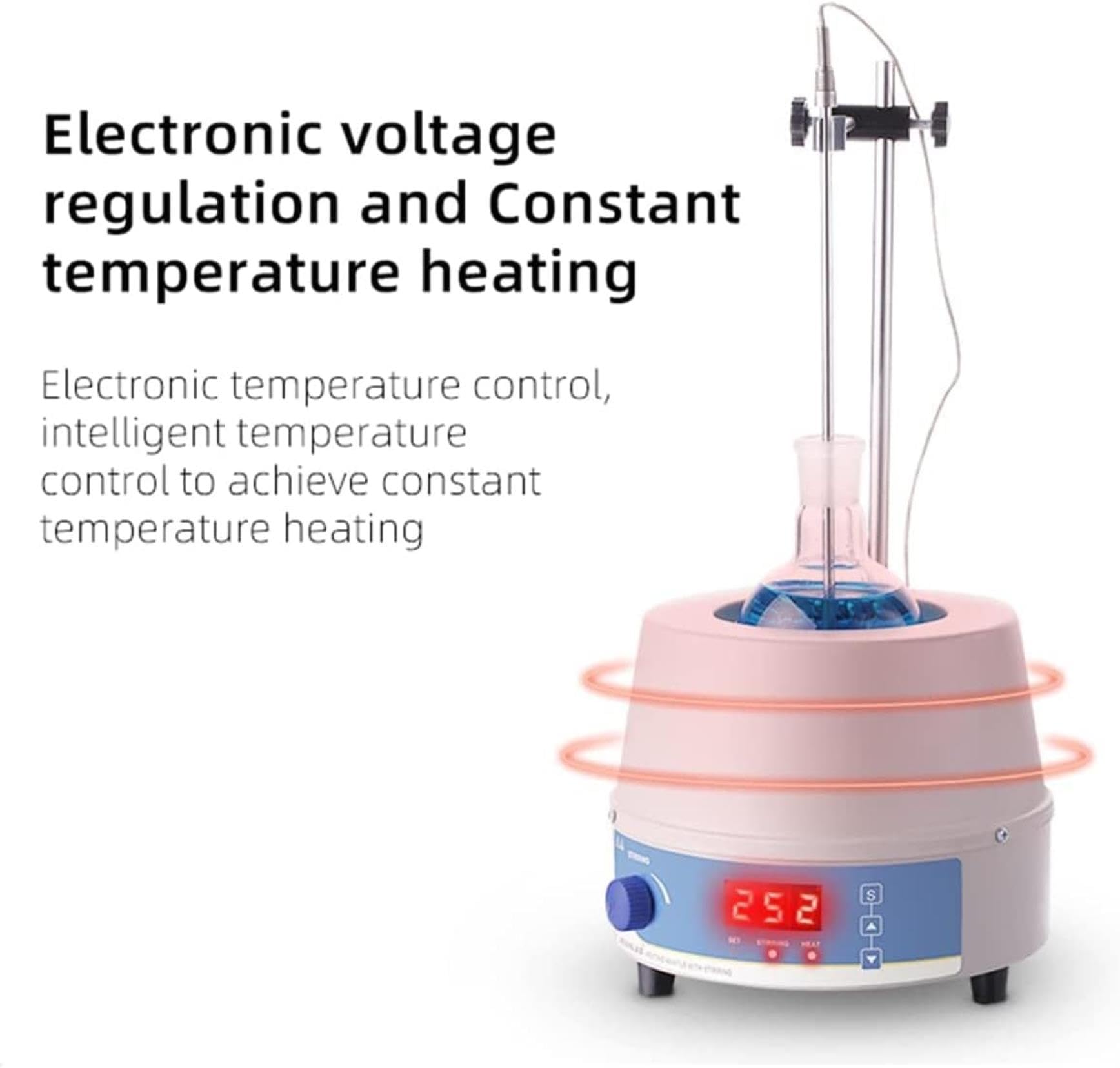 Mantello Riscaldante Elettrico da Laboratorio con Agitatore Magnetico, Controllo Digitale Intelligente della Temperatura, Mantello Riscaldante con Agitazione Elettrica, Mantelli Elettrici Regolabili
