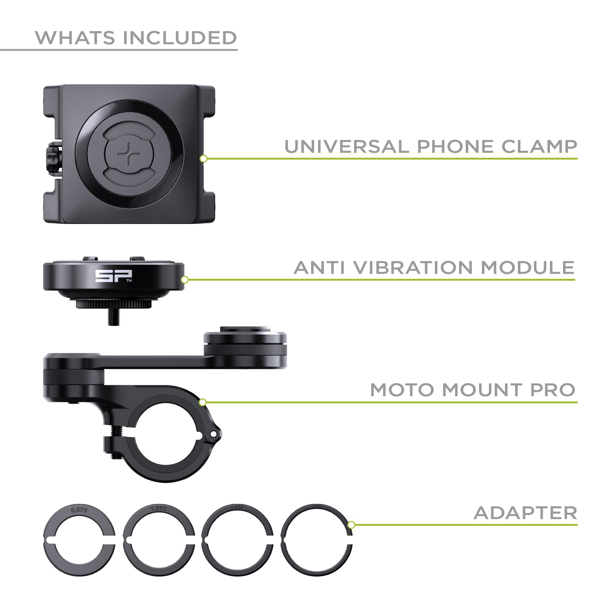 SP CONNECT Moto Bundle mit Anti Vibration Module & Universal Clamp