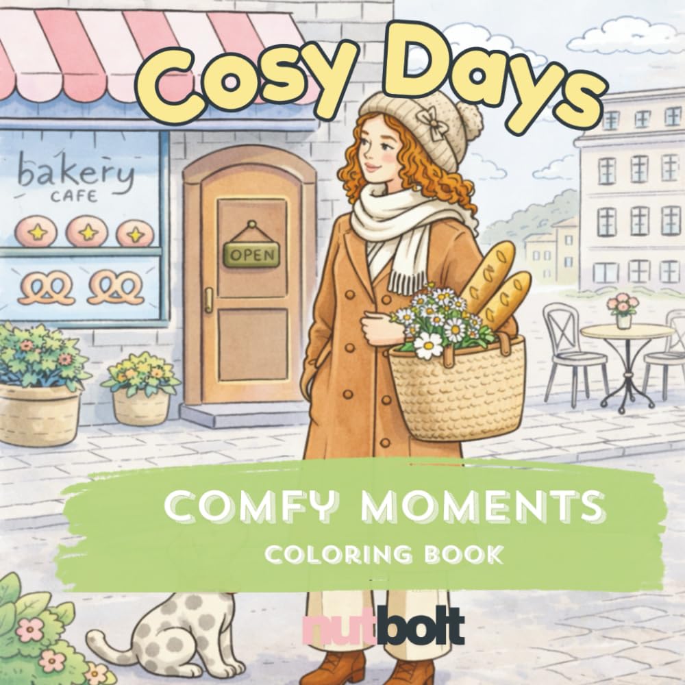Cosy Moments: Coloring Book for Adults and Teens Featuring Comfortable Girl Moments for Relaxation (Coloring): Coloring book to unwind and relax