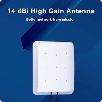 5G Antenna Outdoor 4G LTE Antenna Dual Band 14DBi WiFi Antenna 698-2700 | 3300-3800 MHz Signal Directional Antenna MIMO Router External Antenna SMA / TS9 Antenna, 2 x 10M Cable
