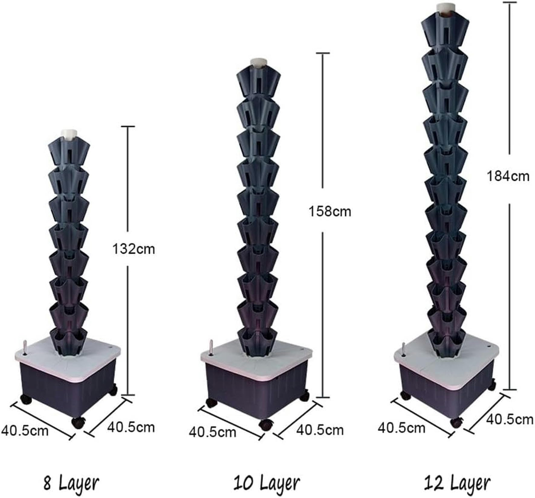 Système de Culture hydroponique Tower Système de Culture hydroponique Tower Kit de Jardin intérieur 8 couches/10 couches/12 Couches Ensemble de Culture Complet