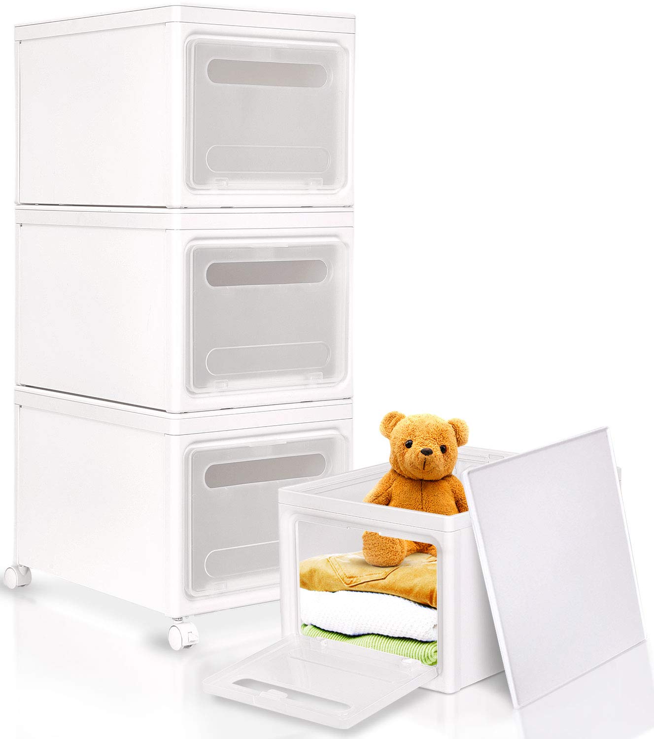 Buy Plastic Storage Bins with Lids Storage Containers for Organizing