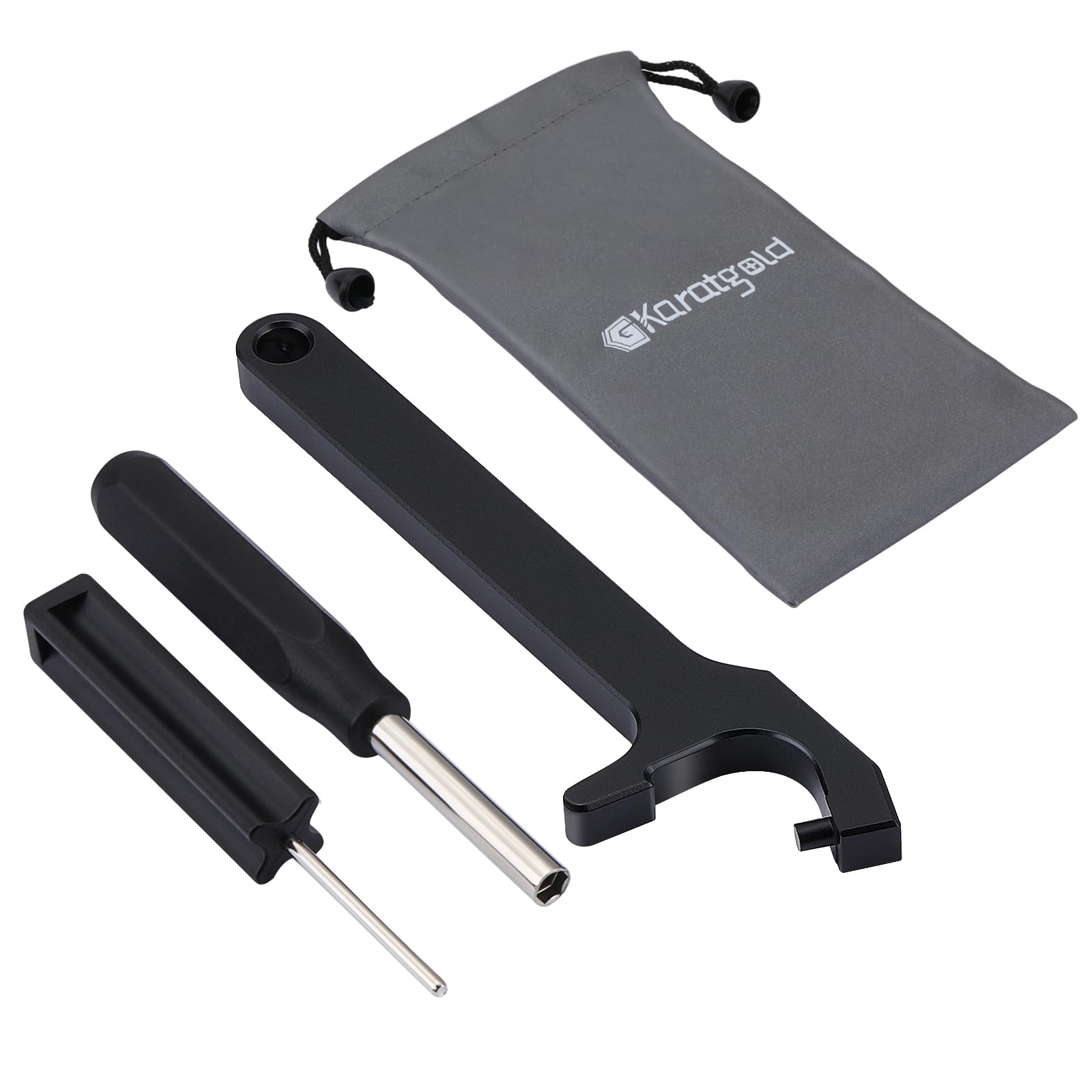 Glock Tool kit 3pcs,with Front Sight Tool,Magazine Disassembly Tool,Pin Punch Tool&Tool Cloth Bag,for Glock 17 19 19X 22 26 27 43 43X disassembly Tools.