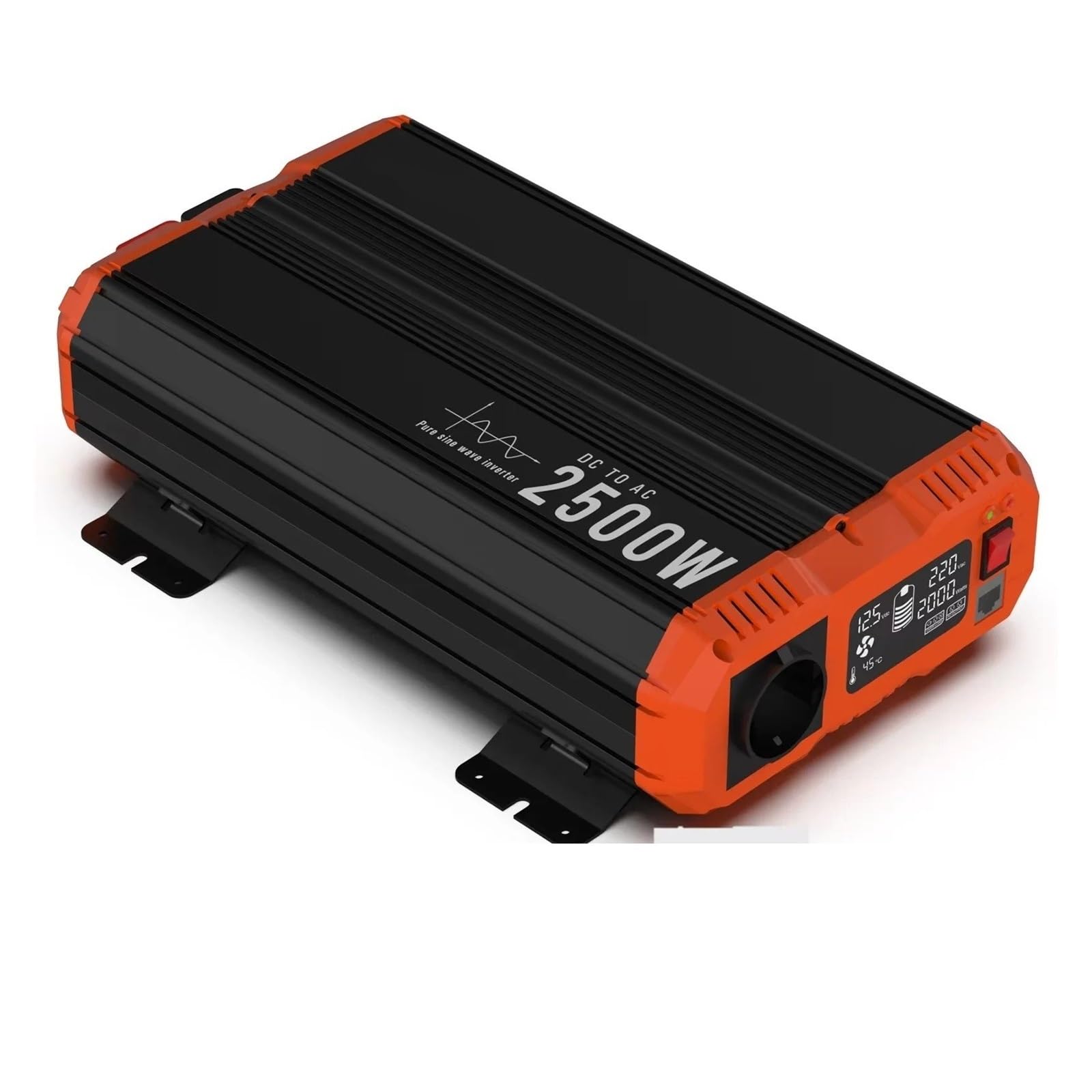 Inversor Onda Sinusoidal Pura 12 V A 220 V 5000 W con Enchufe Europeo Pantalla LCD Control Remoto para Casa Camping Autocaravanas Convertidor(12V,2000W)