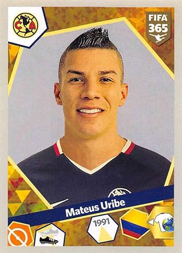 2017-18 Panini FIFA 365 Stickers Soccer #408 Mateus Uribe Club America Official Smaller Than Trading Card Sized Album Sticker in Raw (NM or Better)