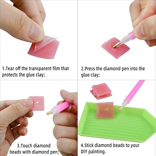 Miniatura 5 de 72 piezas de pegamento de diamante arcilla pegamento de pintura arcilla DIY diamante bordado cera herramienta pintura cera para arte de diamantes 5D