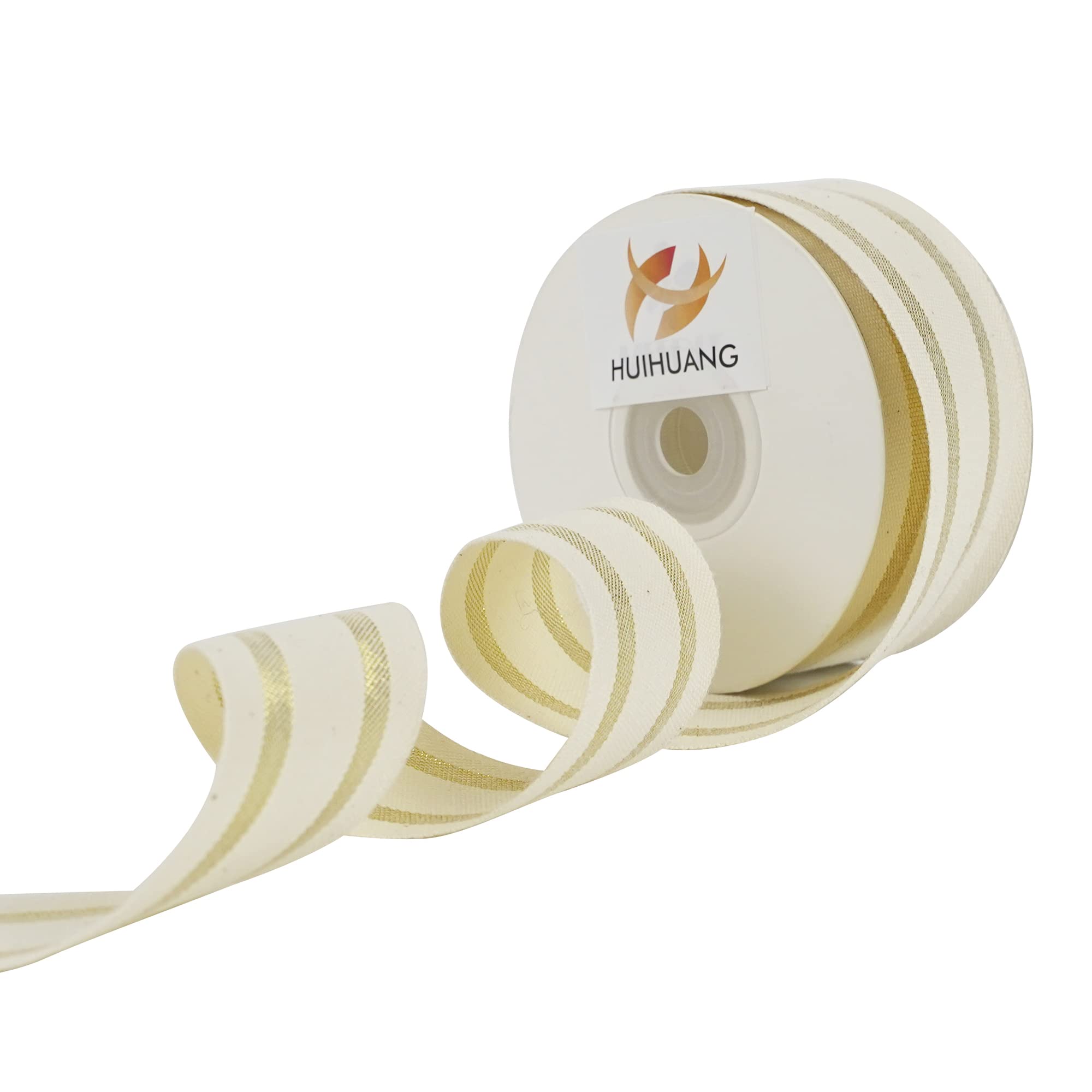 Amazon.co.jp: HUIHUANG ナチュラルストライプ コットンリボン