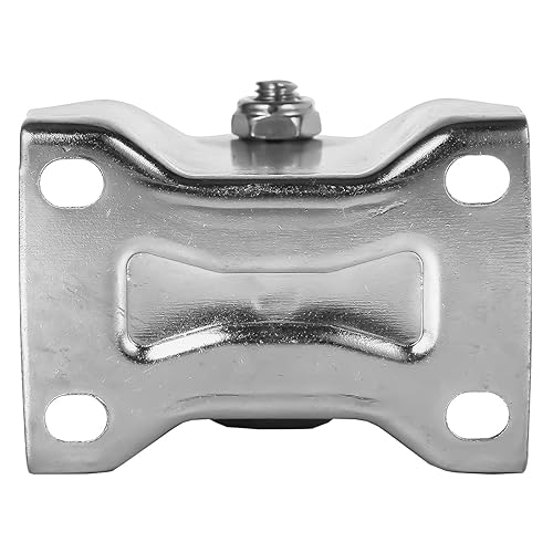 Miniatura 8 de Paquete de 12 ruedas giratorias de 4 pulgadas en ruedas de poliuretano rojo, placa superior, no giratorias, papelería fija rígida