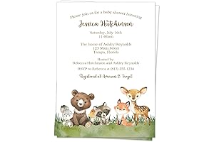 Woodland Friends Custom Baby Shower Invitations