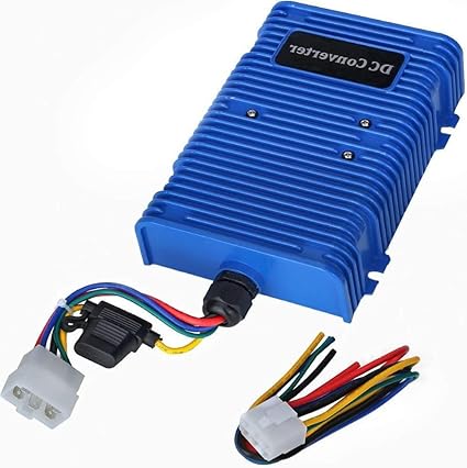 BeAcc 30 Amp DC Converter I Golf Cart Voltage Reducer Voltage Converter (36v/48v to 12v) with Dual Power Source Fits on Club Car EZ-GO 360 Watt