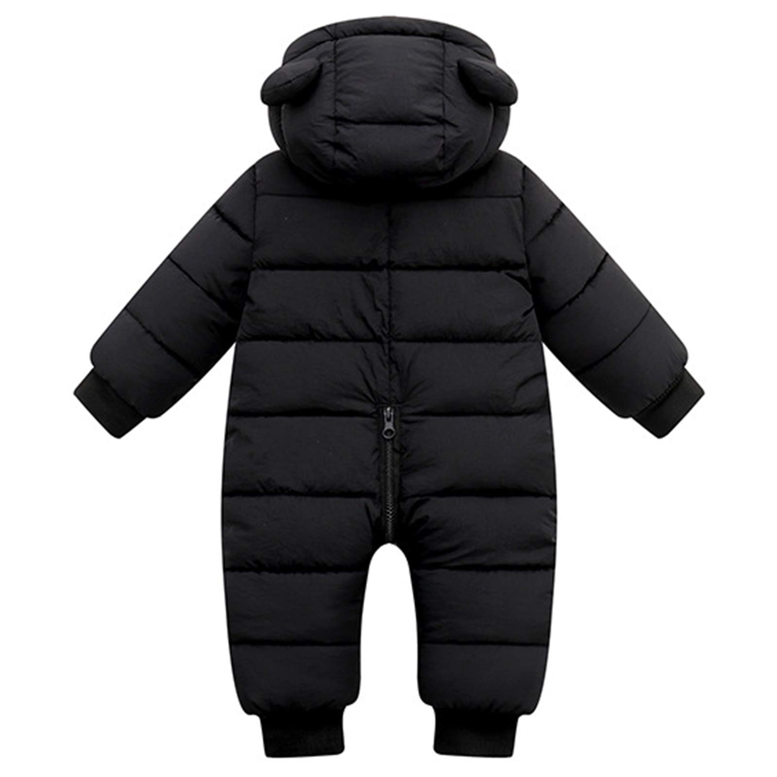 Borlai Grenouillère d'hiver chaude à capuche pour bébé fille et garçon avec double fermeture éclair