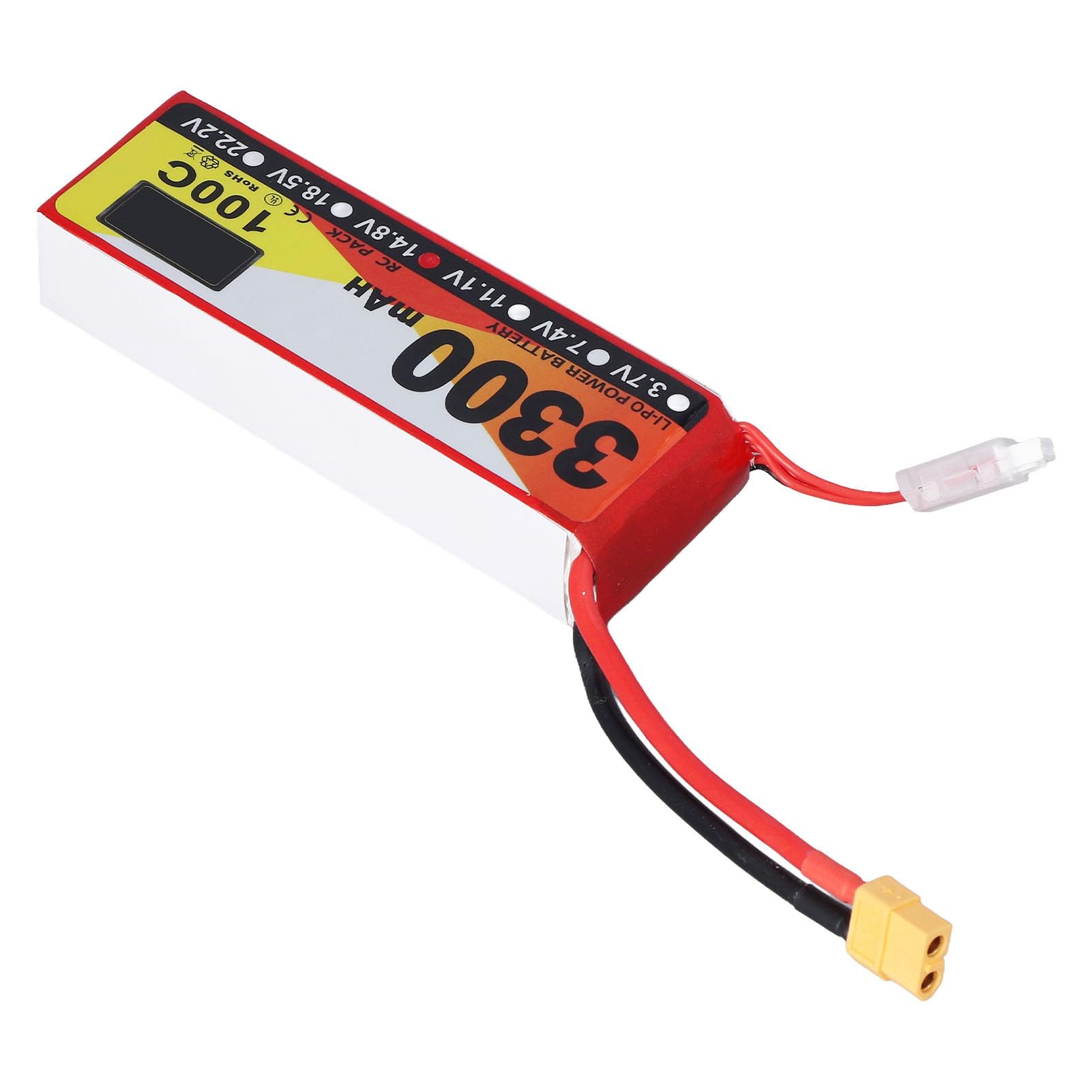 Batterie RC TBest, Batteria Lipo 3300Mah RASSISTENZA DISTAGGIO 14,8 V 4S X0 Plug RC Potenza della Batteria per Modello di Auto Helicer RC