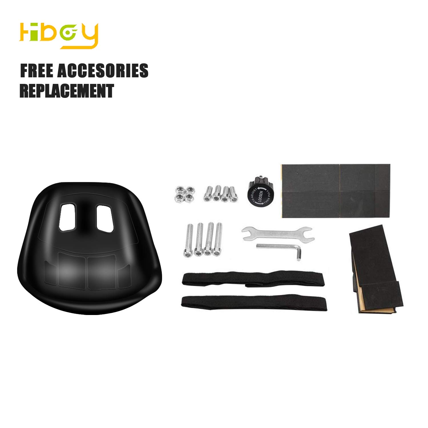 Hiboy HC-02 Hoverboard Go Kart with Rear Suspension Seat Attachment Accessory for 6.5" 8" 10" Hover Board Rubber Wheel