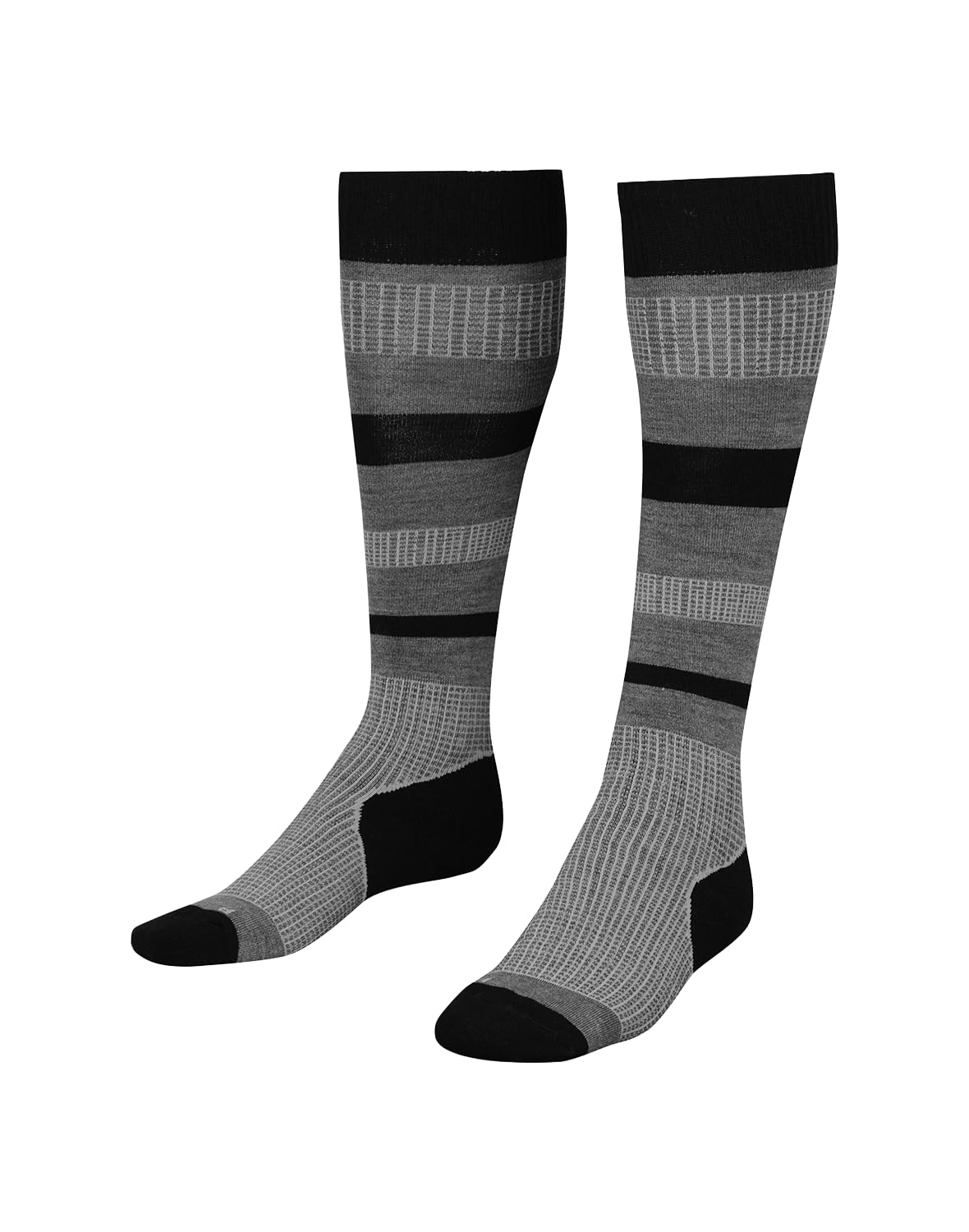 DILLING Lot de 2 paires de chaussettes de ski en laine mérinos pour homme