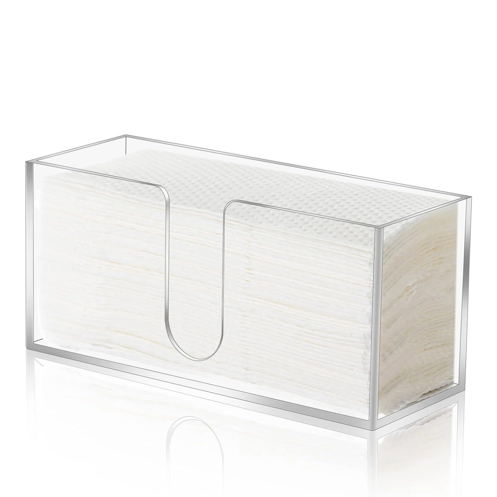 Speproeco Clear Countertop Paper Towel Dispenser, Napkin Holder For Z-Fold, C-Fold Or Multi-Fold Paper Towels, Napkin Dispenser Hand Towel Holder For Kitchen Bathroom