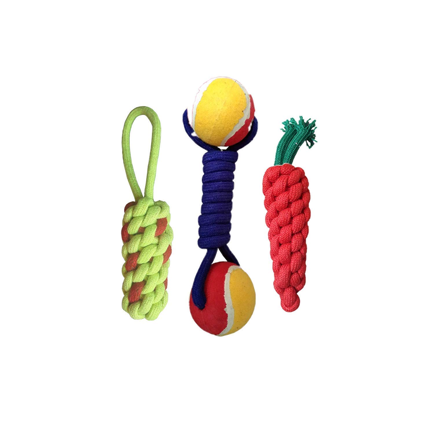 PSK PET MART Combo of 3 Durable Pet Teeth Cleaning Chewing Biting Knotted Small Puppy Toys -100% Natural & Safe Cotton Pet Rope Toy & Pet Chew Toy(Color May Vary) (B091M62F7Z) Amazon Price History, Amazon Price Tracker