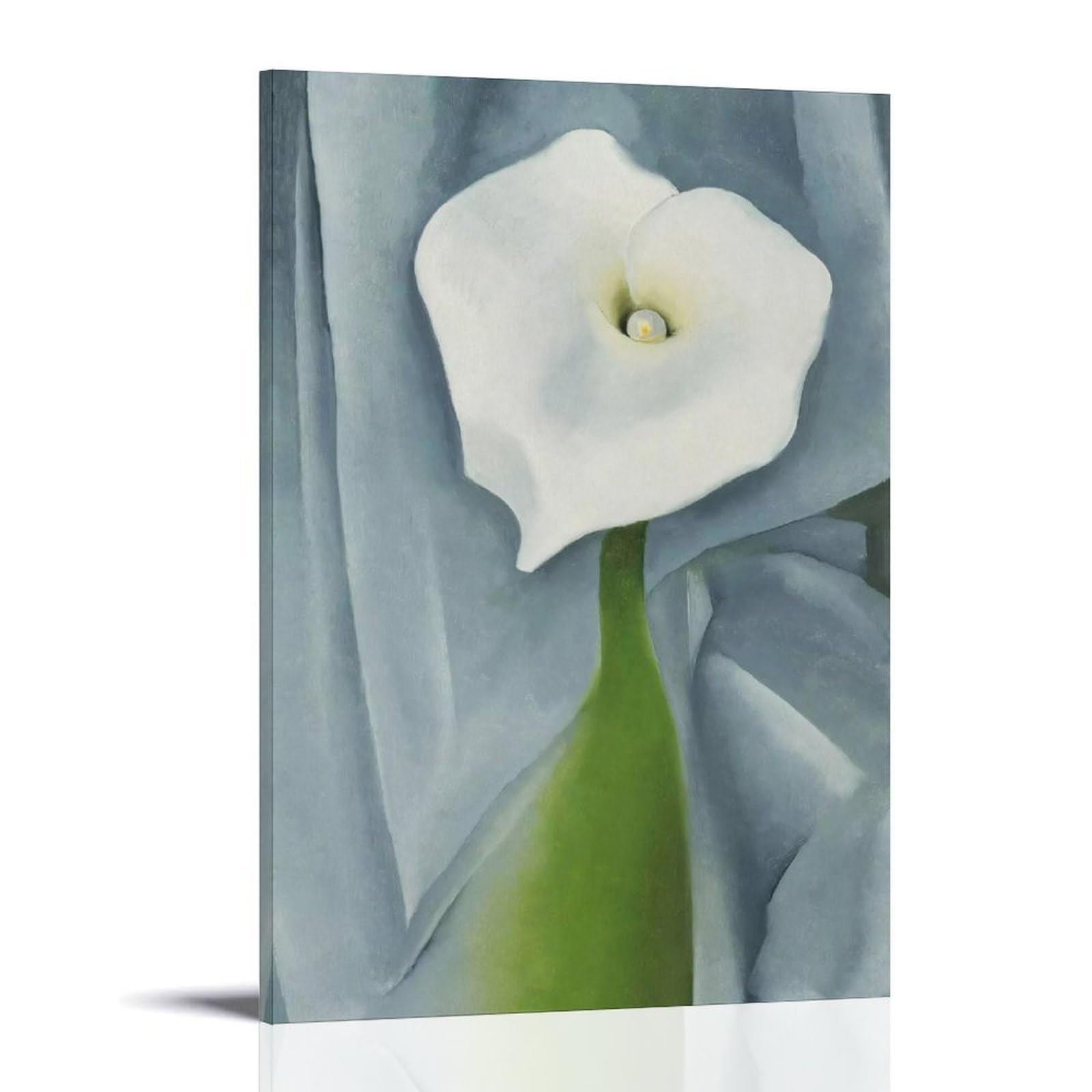 Géorgia O'Kéeffe Künstlerische Arbeit (Calla-Lilie auf Grau), Poster, ästhetischer Wandbehang, Kunstdruck, Fotofarbe für Schlafzimmer, Dekoration, 40 x 60 cm