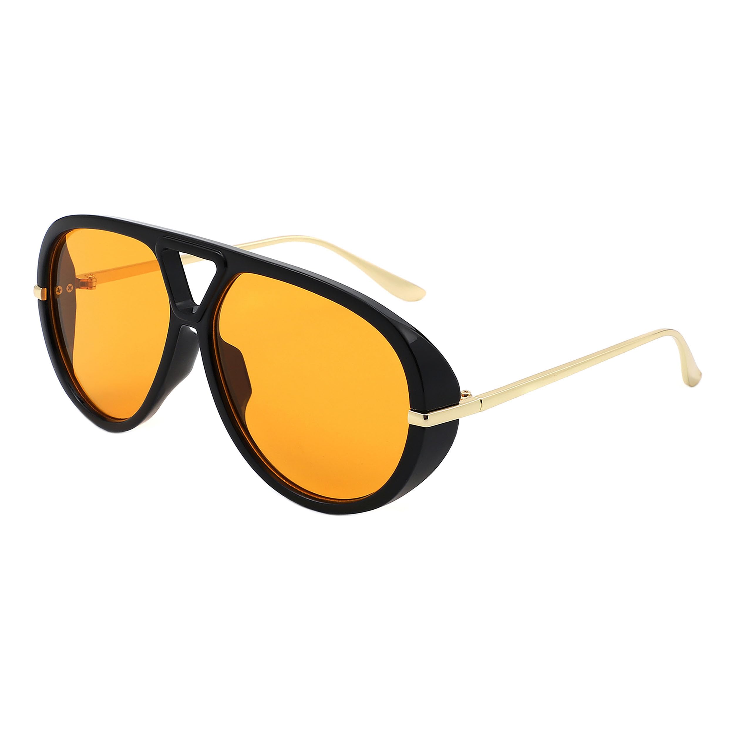 Oversized Pilot Sunglasses Unisex Round Racer Celebrity Fashion UV400