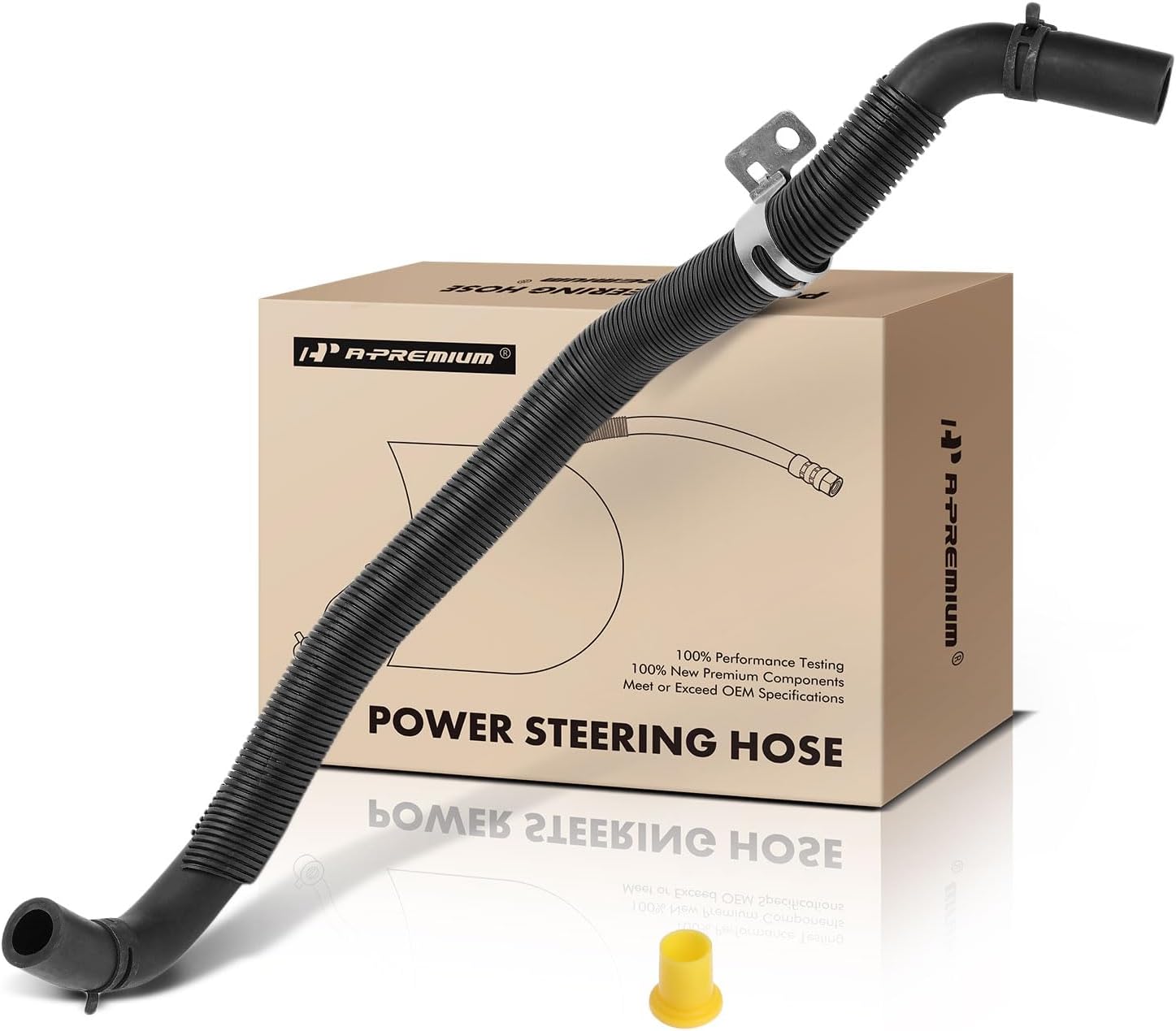 A-Premium Power Steering Reservoir/Suction Hose Line Assembly Compatible with Ford F-250 Super Duty 2008-2010, F-350 Super Duty 2008-2010, 5.4L 6.4L 6.8L, Reservoir to Pump