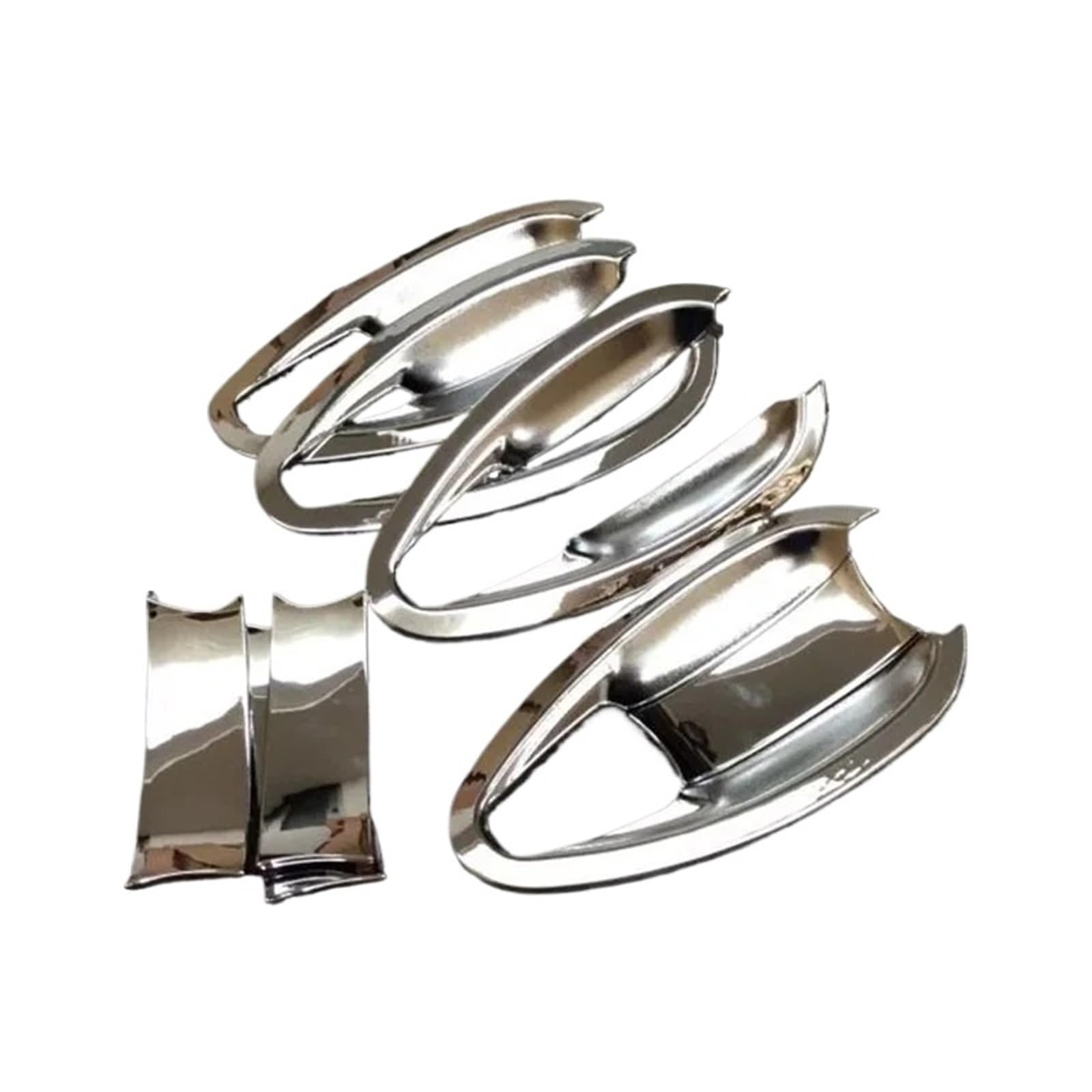 Bqwyedpl Door Bowl Car Chrome Decoration Fit For Peugeot 2008 2014-2018 Handle Car Door Latch Handle(Door Bowl)