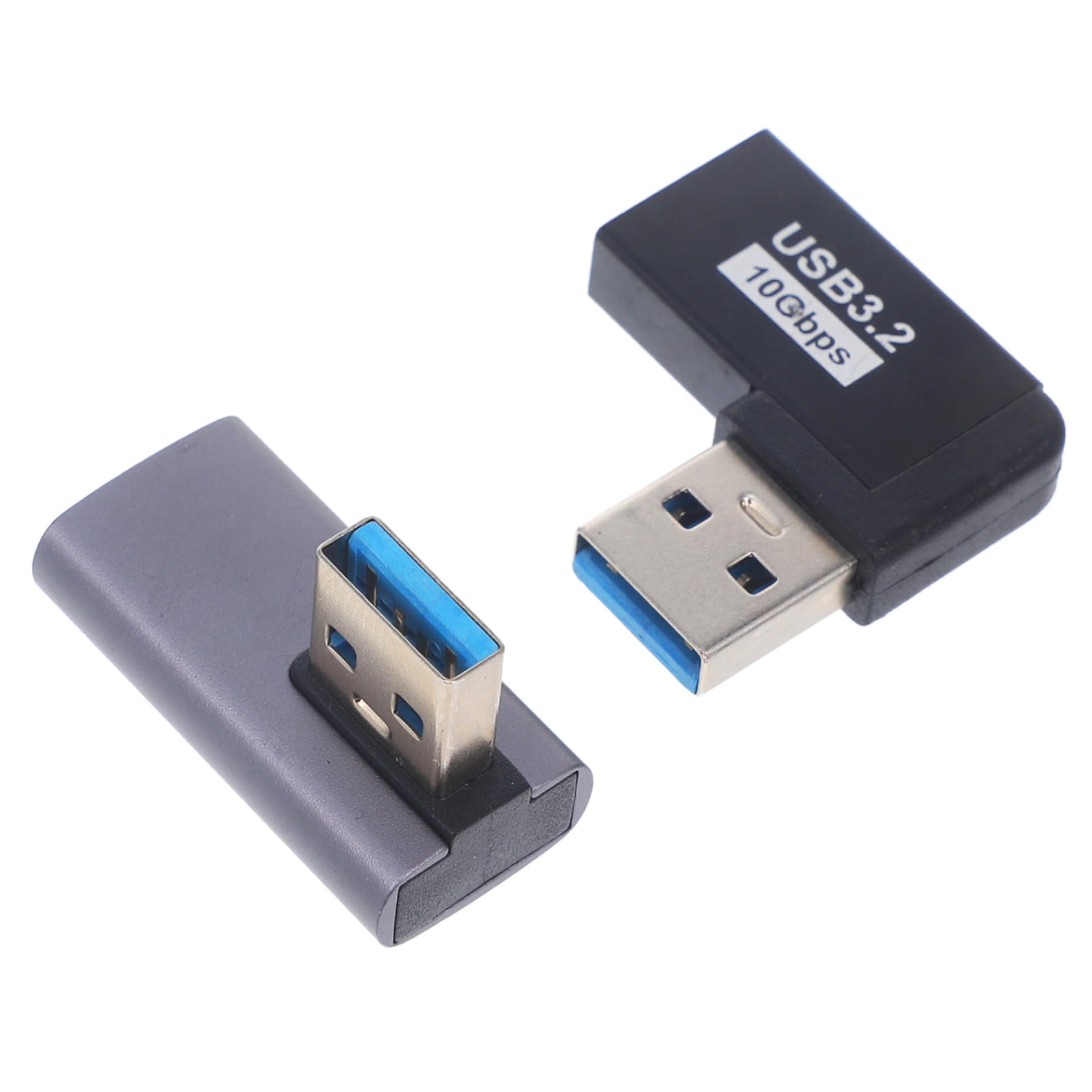 Angoily 2pcs 90 Degree USB Adapter Angled USB Male to Female Connector Right Angle
