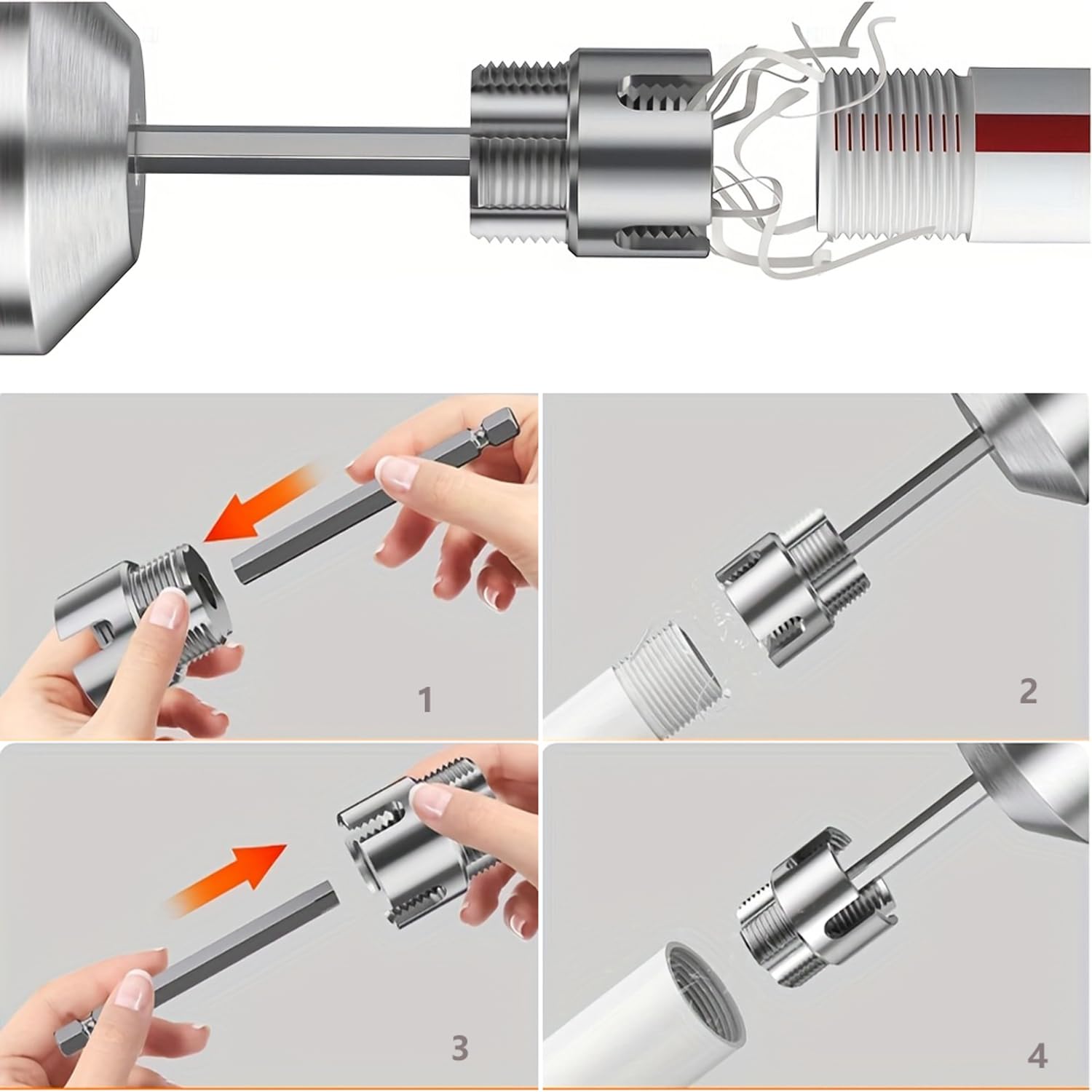Strumento di filettatura per tubi 1/2 3/4 Tagliatubi filettati in PVC per tubi acqua