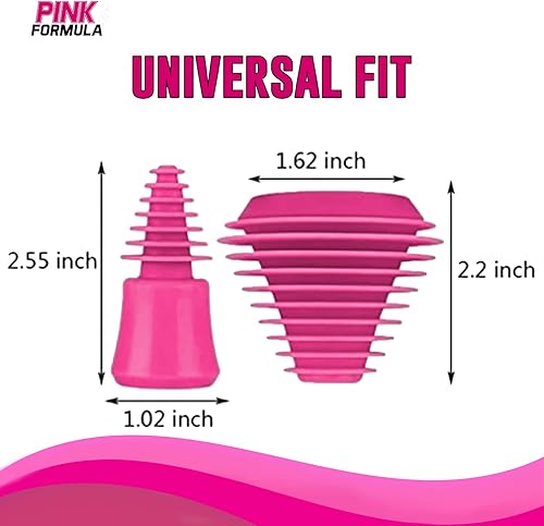 Miniatura 4 de Tapones de limpieza universales de silicona + tapas, perfectos para limpieza, almacenamiento, tapa preservadora hermética para botellas, color rosa,