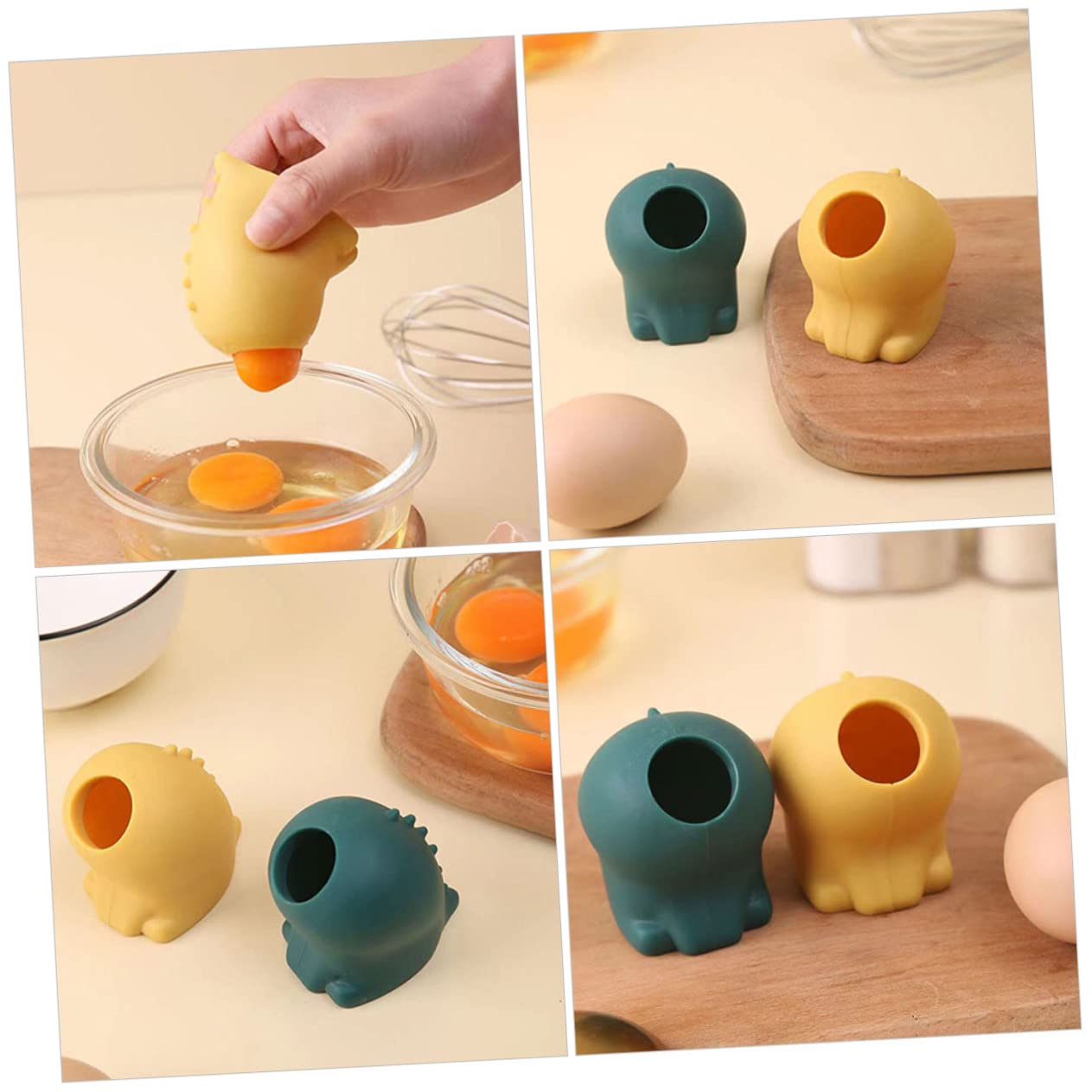 Ciieeo Silicone Egg Separator Egg Yolk Extractor Kitchen Gadget White Separator from Yolk Baking Tool