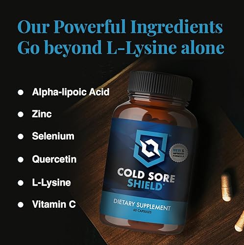 Miniatura 6 de Suplemento diario para el herpes labial, que incluye L-lisina e ingredientes naturales de defensa, soporte las 24 horas, 60 unidades, fabricado en