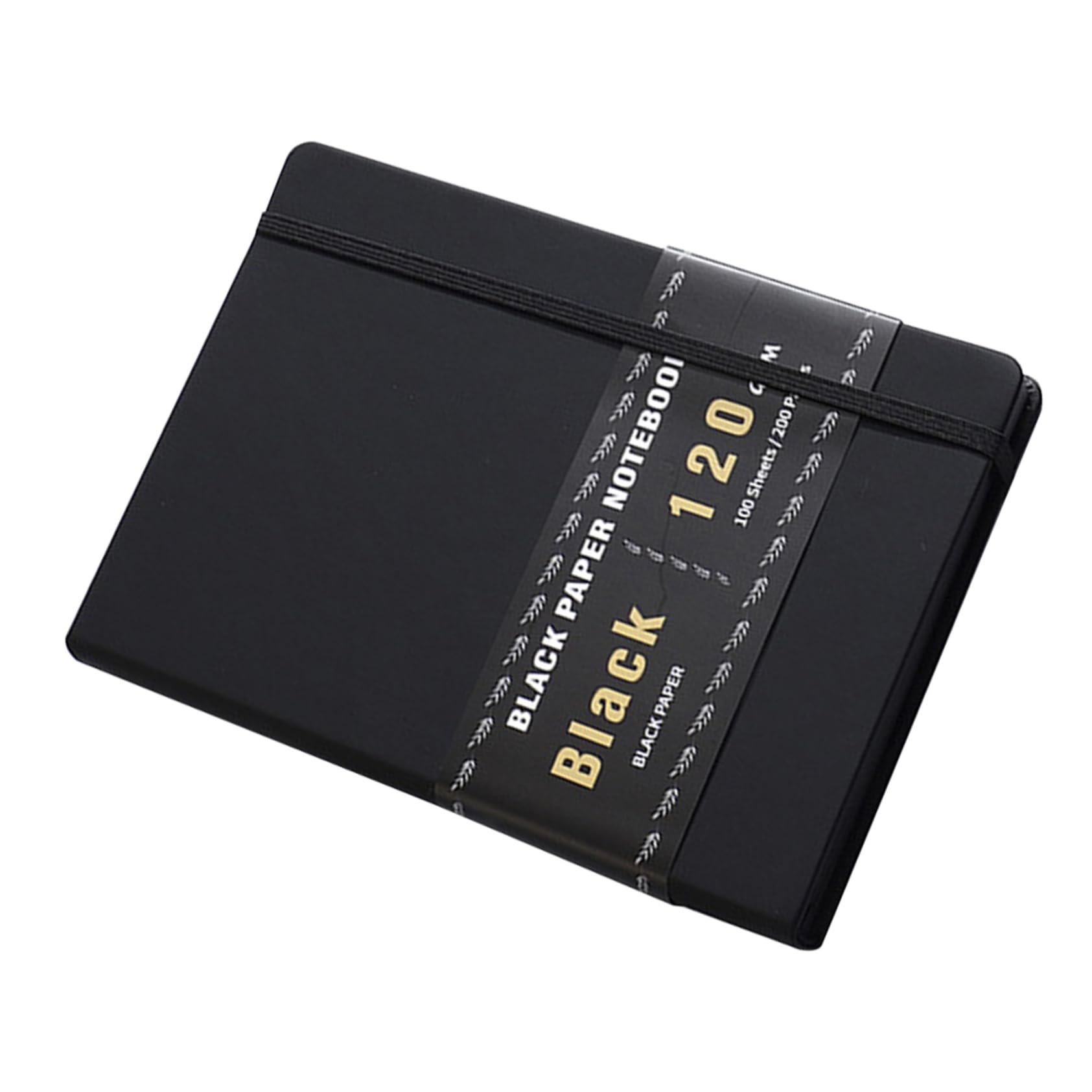 SOIMISS Quaderno Nero Carta Nera A5 200 Pagine Diario Copertina Rigida per Schizzi Appunti Creativi Taccuino Multifunzione da Viaggio Ufficio Scuola