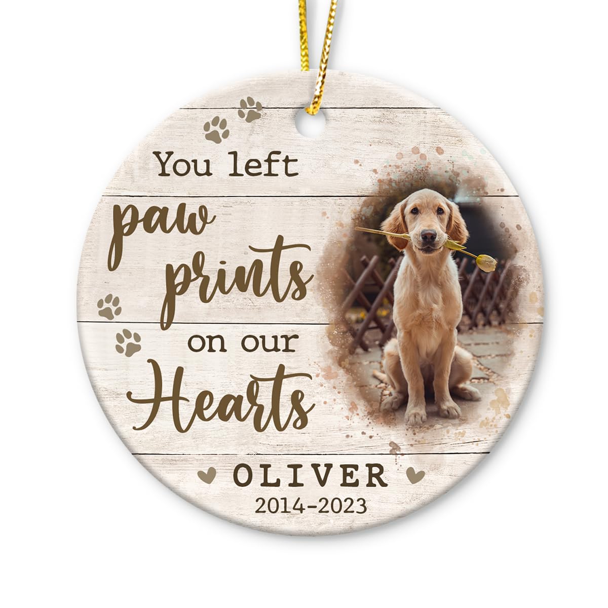 Dog Memorial Gifts, Personalized Pet Bereavement Ornament, Ceramic Christmas Decoration, Memorial Day Memorial Ornament, Dog Lover Gifts