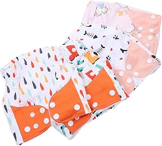 Cabilock 4 Pçs Fraldas Laváveis Fraldas De Bolso Calças De Treinamento Para Bebês Recém-Nascidos Fraldas De Bolso Reutilizáveis Unissex Roupas Íntimas Fraldas Para Recém-Nascidos