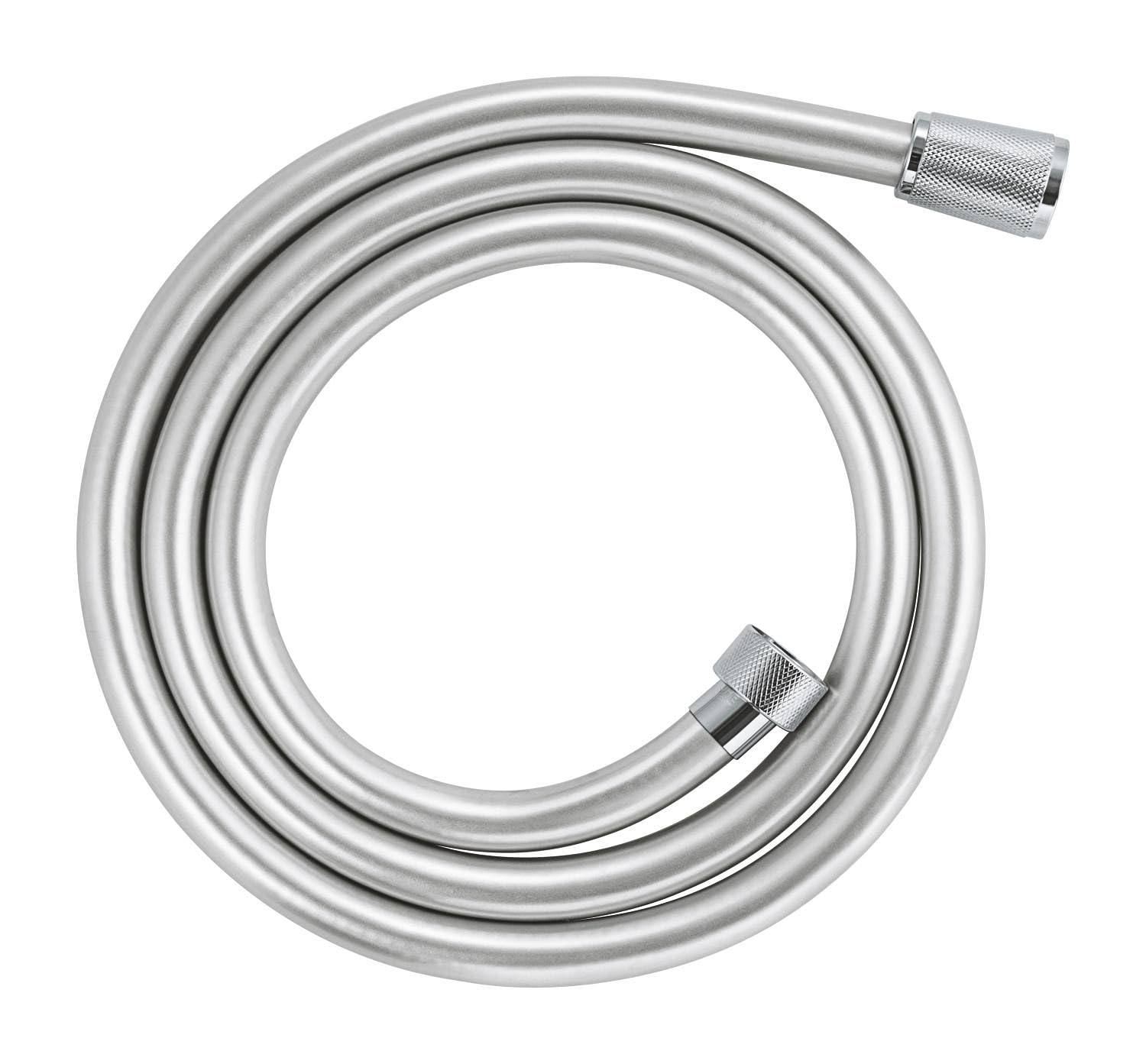 Grohe Vitalioflex Twiststop - Smooth Shower Hose 1.5 M (Tensile Strength 50 Kg, Pressure Resistance Up To 5 Bar, Heat Resistance 70C, Universal Silver