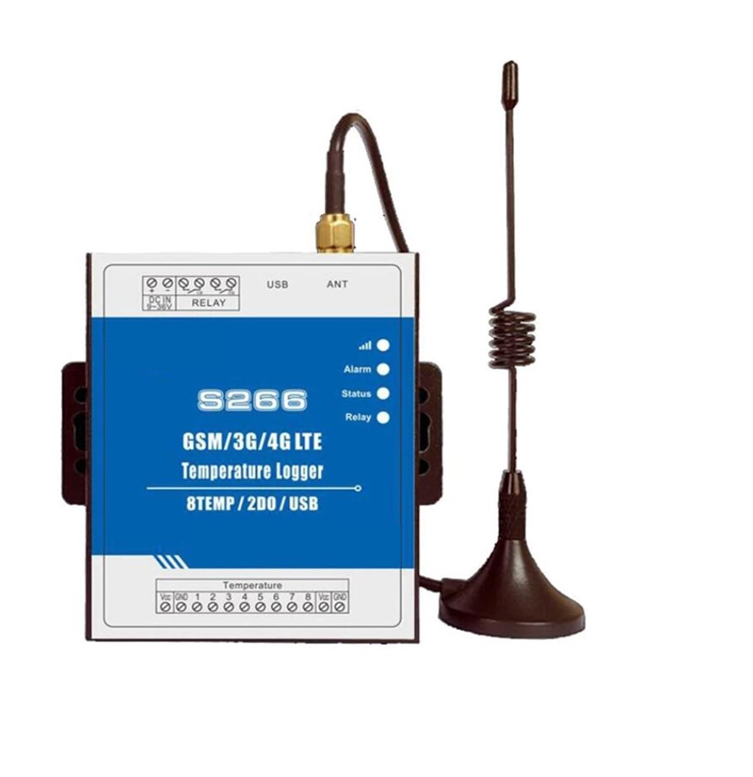Mjfvn Kit3 3G 8 Temperature Inputs Gsm 2G 3G 4G Data Logger Remote Controller With Sensor Optional(Kit3 3G)