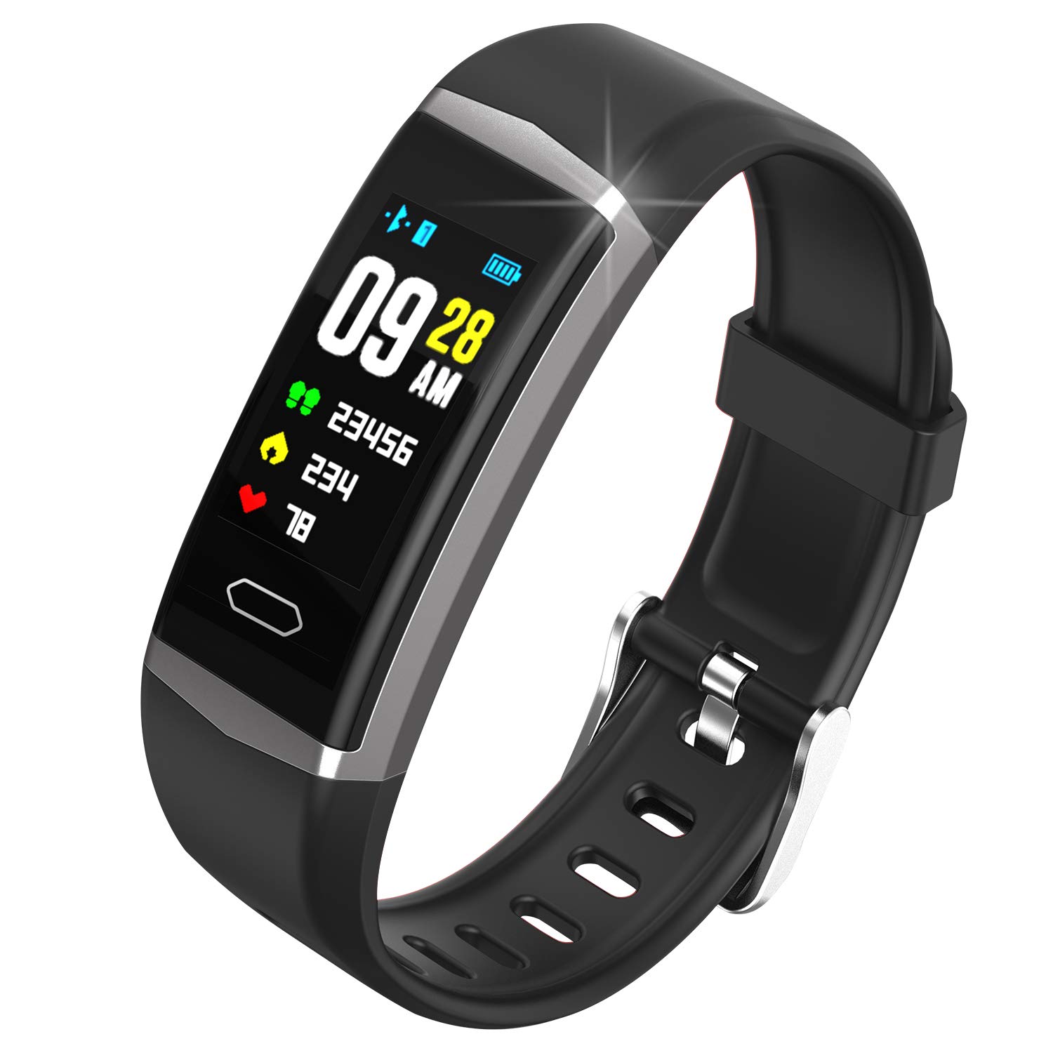 Vmuvmu Smart Watch GPS Integrated Fitness Tracker HR, Activity Tracker Watch with Heart Rate Monitor, IPX8 Waterproof Step Counter, Calorie Counter, Pedometer Wristband for iPhone Android